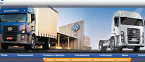 Layout desenvolvido para a empresa TransRio Ônibus e Caminhões Volkswagen.
